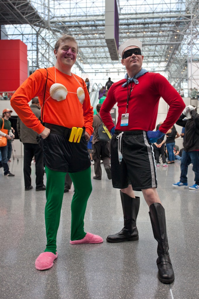 NYCC Mermaid man and barnacle boy cosplay